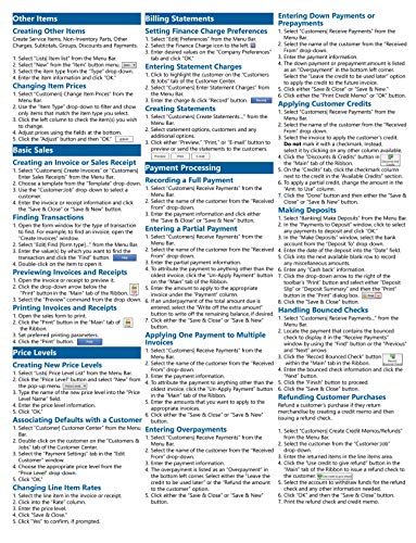 QuickBooks Desktop Pro 2020 Quick Reference Training Card - Laminated Tutorial Guide Cheat Sheet (Instructions and Tips)