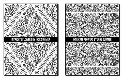 Intricate Flowers: An Adult Coloring Book with 50 Detailed Flower Designs for Relaxation and Stress Relief