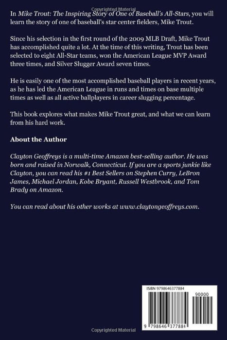 Mike Trout: The Inspiring Story of One of Baseball’s All-Stars (Baseball Biography Books)