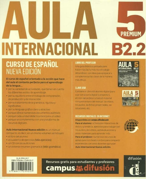 Aula Internacional Nueva Edición 5 Premium libro del alumno + CD: Aula Internacional Nueva Edición 5 Premium libro del alumno + CD (Spanish Edition)