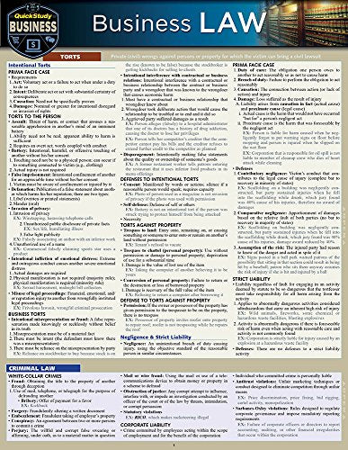 Business Law: a QuickStudy Laminated Reference Guide