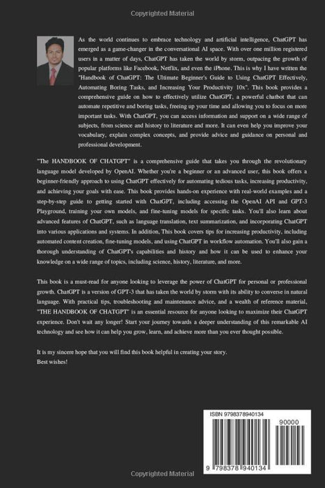 HANDBOOK OF CHATGPT: The Ultimate Beginner book to use ChatGPT Effectively, Automating Boring Tasks, and Increasing Your Productivity 10x