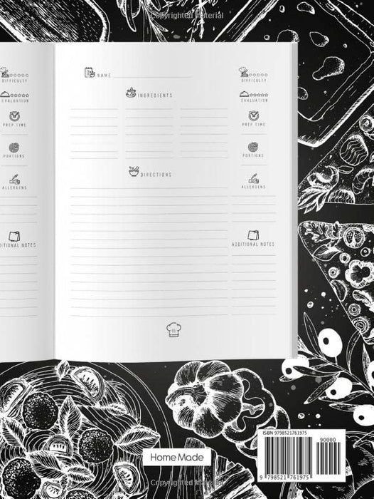 My Delicious Recipes: Blank Recipe Book To Write In: Note Down Your 100 Favorite Recipes In This Do-It-Yourself Cookbook