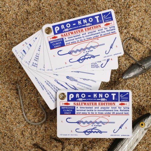 Pro-Knot Saltwater Fishing Knots - Waterproof Plastic Knot Cards | Easy To Follow 12 Best Big Game Fishing Knots