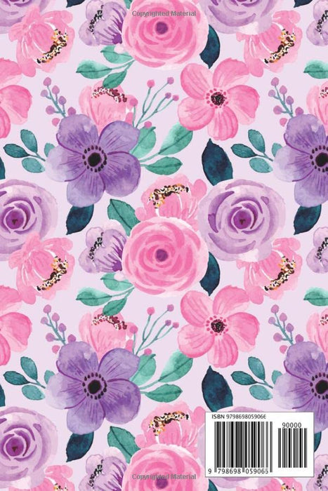 Password Book with Alphabetical tabs large print: password keeper logbook with alphabetized tabbed pages 6x9 | rose pink flowers design website email ... log book and internet password organizer