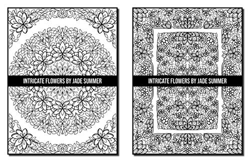 Intricate Flowers: An Adult Coloring Book with 50 Detailed Flower Designs for Relaxation and Stress Relief