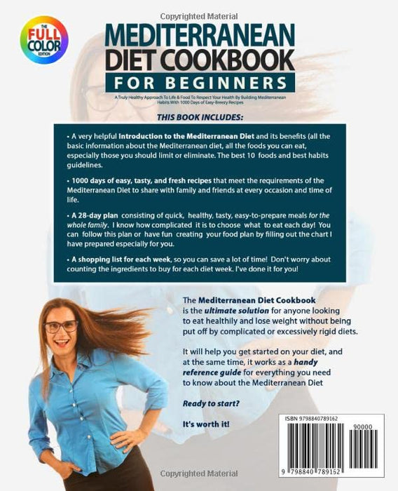 The Full-Color Mediterranean Diet Cookbook For Beginners: A Truly Healthy Approach To Life & Food To Respect Your Health By Building Mediterranean ... Recipes | 28-Day Plan (Rachel's Cookbooks)