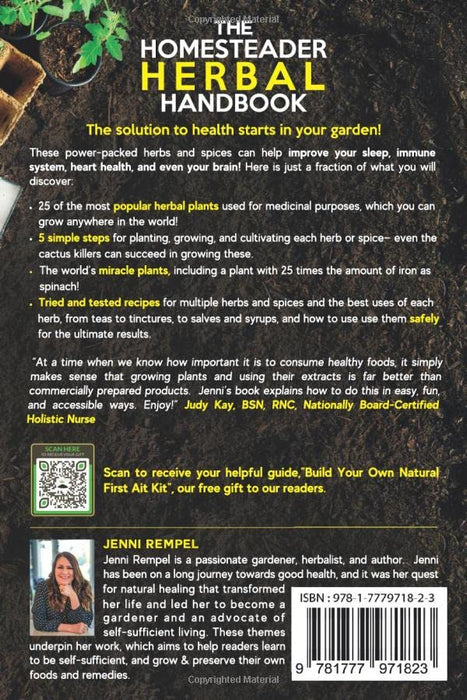 The Homesteader Herbal Handbook: 5 Simple Steps to Grow, Harvest, and Store 25 Backyard Medicinal Herbs to Craft Your Own Natural Remedies (Growing Natural Remedies Series)